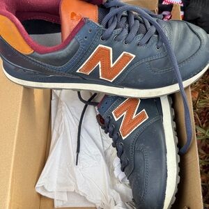 New Balance Blue and Brown Sneakers